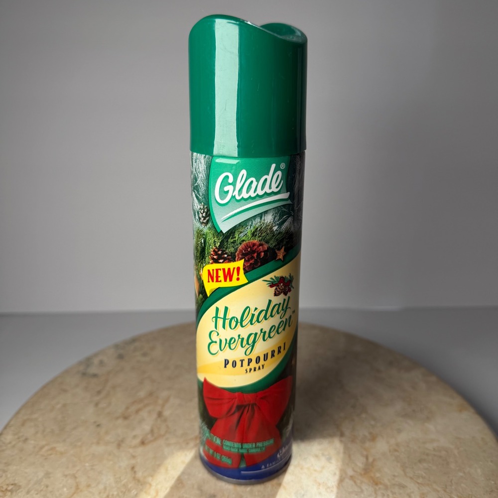 Glade Holiday Evergreen Potpourri Spray 9 oz Vintage Winter Balsam Scent